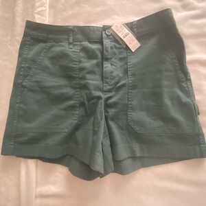 J. Crew Green Cargo Shorts with Tailored Fit